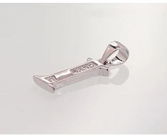 Sidabrinis Pakabukas - Vardo Raidė. Metalas: Sidabras. Praba: 925°. Akmuo: Cirkonai - 1 g. - 21 mm.