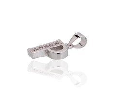 Sidabrinis Pakabukas - Vardo Raidė. Metalas: Sidabras. Praba: 925°. Akmuo: Cirkonai - 1.4 g. - 19 mm.