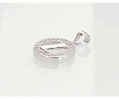 Sidabrinis Pakabukas - Vardo Raidė. Metalas: Sidabras. Praba: 925°. Akmuo: Cirkonai - 1.7 g. - 21 mm.