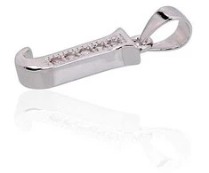 Sidabrinis Pakabukas - Vardo Raidė. Metalas: Sidabras. Praba: 925°. Akmuo: Cirkonai - 1.1 g. - 21 mm.