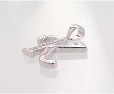 Sidabrinis Pakabukas - Vardo Raidė. Metalas: Sidabras. Praba: 925°. Akmuo: Cirkonai - 2 g. - 23 mm.