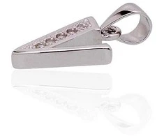 Sidabrinis Pakabukas - Vardo Raidė. Metalas: Sidabras. Praba: 925°. Akmuo: Cirkonai - 0.9 g. - 19 mm.
