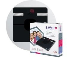 Svarstyklės Bwell Swiss Ag B.WELL TH-168BT kūną analizuojančios