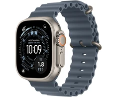 Apple Watch 49mm Anchor Blue Ocean Band - Natural Titanium Finish - MGCC4ZM/A