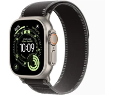 Apple Watch 49mm Black/Charcoal Trail Loop - M/L - Natural Titanium Finish - MFT94ZM/A
