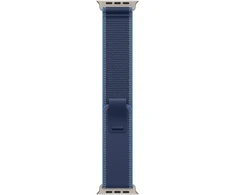 Apple Watch 49mm Blue/Bright Blue Trail Loop - M/L - Natural Titanium Finish - MFT74ZM/A