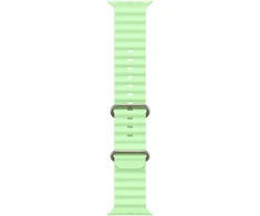 Apple Watch 49mm Neon Green Ocean Band - Natural Titanium Finish - MGCF4ZM/A