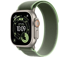 Apple Watch 49mm Green/Neon Trail Loop - M/L - Natural Titanium Finish - MFT54ZM/A
