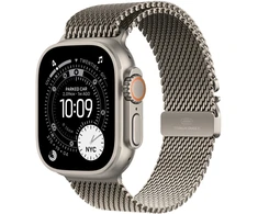 Apple Watch 49mm Natural Titanium Milanese Loop - Large - MGHQ4ZM/A