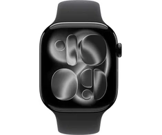 Apple Watch Series 11 GPS + Cellular 42mm Jet Black Aluminium Case with Black Sport Band - M/L - MF854ET/A