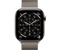 Apple Watch Series 11 GPS + Cellular 42mm Natural Titanium Case with Natural Milanese Loop - MF8P4ET/A
