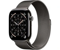 Apple Watch Series 11 GPS + Cellular 46mm Slate Titanium Case with Slate Milanese Loop - M/L - MFD44ET/A