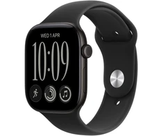 Apple Watch Series 12 GPS + Cellular 42mm Black Aluminium Case with Black Sport Band - M/L - MJG14ET/A
