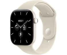 Apple Watch Series 12 GPS + Cellular 42mm Pearl White Ceramic Case with Sand Sport Band - M/L - MJGX4ET/A