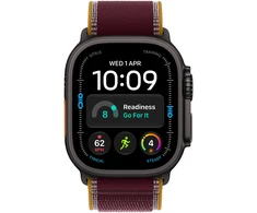 Apple Watch Ultra 4 GPS + Cellular 49mm Black Titanium Case with Burgundy Trail Loop - S/M - MJC34ET/A