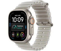 Apple Watch Ultra 4 GPS + Cellular 49mm Natural Titanium Case with Translucent Grey Ocean Band - MJAD4ET/A