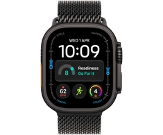 Apple Watch Ultra 4 GPS + Cellular 49mm Black Titanium Case with Black Titanium Milanese Loop - M - MJAV4ET/A