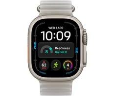 Apple Watch Ultra 4 GPS + Cellular 49mm Natural Titanium Case with Translucent Grey Ocean Band - MJAD4ET/A