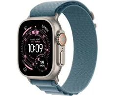 Apple Watch Ultra 3 GPS + Cellular 49mm Natural Titanium Case with Light Blue Alpine Loop - Medium - MEWM4ET/A