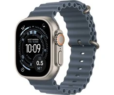 Apple Watch Ultra 3 GPS + Cellular 49mm Natural Titanium Case with Anchor Blue Ocean Band - MEWH4ET/A