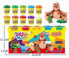 Big Tree Spalvoto plastilino modelino rinkinys vaikams Color Mud – 10 spalvų