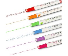 LINEAR spalvoti žymekliai/flomasteriai/markeriai, 6 spalvos, rašantis ornamentais