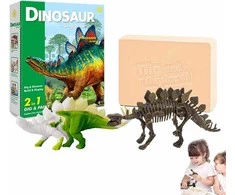 Magy Archeologijos kasinėjimo rinkinys dinozauras stegosauras su akvarele
