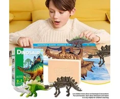Magy Archeologijos kasinėjimo rinkinys dinozauras stegosauras su akvarele