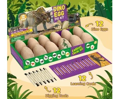Magy Archeologijos kasinėjimo rinkinys dinozauro kiaušiniai – 12 vnt.