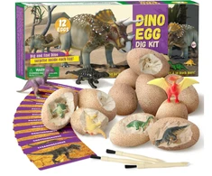 Magy Archeologijos kasinėjimo rinkinys dinozauro kiaušiniai – 12 vnt.