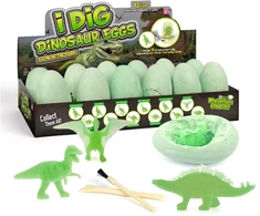Magy Archeologijos kasinėjimo rinkinys dinozauro kiaušiniai šviečiantys tamsoje – 12 vnt.