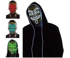 Magy Kaukė Anonymous Helovin vakarėliui šviečianti