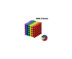 Magy Magnetinių rutuliukų rinkinys, komplekte 216 vienetų spalvotų kamuoliukų, skersmuo 5mm.