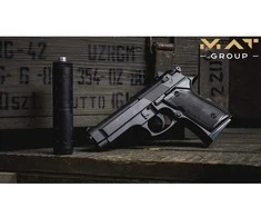 Magy Metalinis šautuvas pistoletas su duslintuvu 6mm