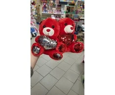 Magy Pliušinis meškutis Valentino dienai, su širdele, 20 cm.