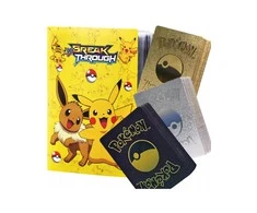 Magy Pokemon kortos 165 vnt. kolekcija Charizard Vmax juodos auksinės ir sidabrinė spalvos pakuotės po 55 vnt. albumas 240 kortoms