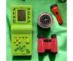 Magy Rinkinys žaidimas tetris žiūronai žibintuvėlis ir kompasas