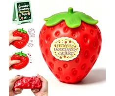 Magy Squishy braškė crunchy antistresinis minkomas žaislas