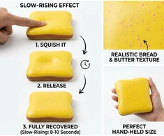 Magy Squishy bread duonos riekelė minkomas antistresinis žaislas