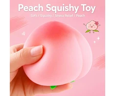 Magy Squishy persikas peach minkomas antistresinis žaislas