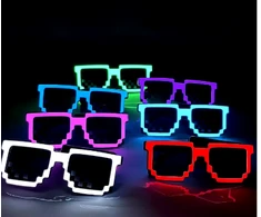 Magy Šviečiantys Minecraft pixel akiniai LED