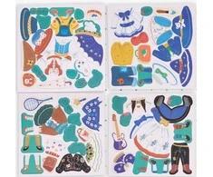 Malplay magnetinė dėlionė Papuošk mergaitę, 62 vnt.