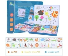 Malplay Magnetinė dėlionė su rašikliu, APRENK MERGAITĘ