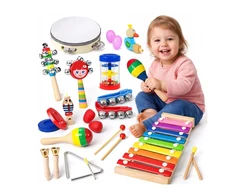 Malplay Medinis muzikos instrumentų rinkinys 18 dalių