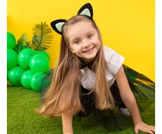 Partypal Kostiumas karnavalui katinas katė lankelis uodega varlytė