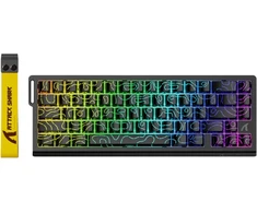 ARTISAN ATTACK SHARK X68 HE Žaidimų Klaviatūra | Juodas Contours, Magnetic Switch