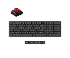 Keychron K5 Ultra Wireless Belaidė Žaidimų Klaviatūra | Juodas, Keychron Milk POM Raudona