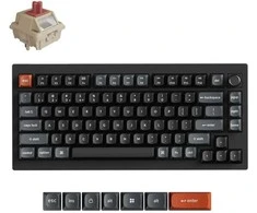 Keychron V1 Ultra Wireless Belaidė Žaidimų Klaviatūra | Juodas, Silk POM Raudona