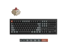 Belaidė mechaninė klaviatūra Keychron V6 Ultra 8K, Raudoni (Red) jungikliai, US INTL ANSI išdėst., Juoda