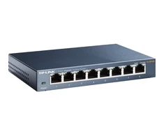 Šakotuvas TP-LINK 8-port Metal Gigabit Switch 5 10/100/1000M RJ45 jungtys supports GMP Snooping IEEE 802.1p QoS Plug and Play metal case